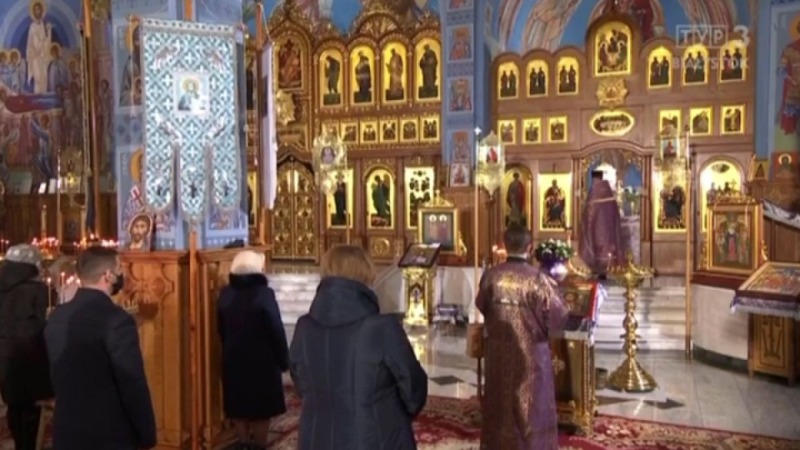 Liturgia prawosławna z cerkwi Zaśnięcia Najświętszej Marii Panny w Bielsku Podlaskim