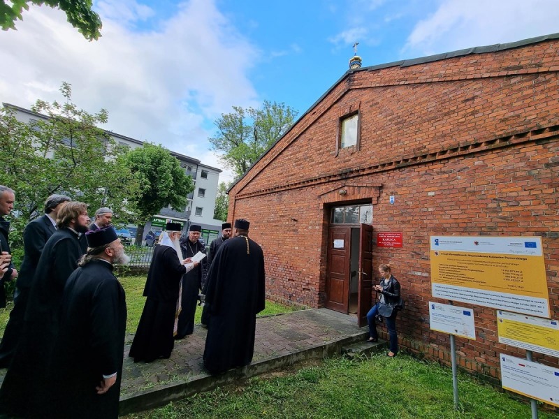 Poświęcenie kopuły na cerkwi w Aleksandrowie Kujawskim