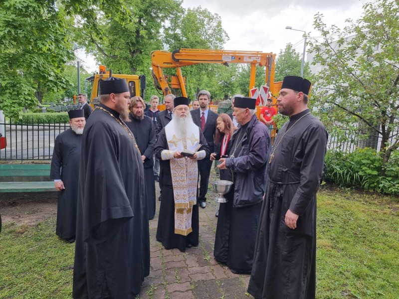 Poświęcenie kopuły na cerkwi w Aleksandrowie Kujawskim