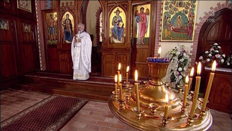 Liturgia prawosławna z cerkwi Zaśnięcia Najświętszej Marii Panny w Ługach