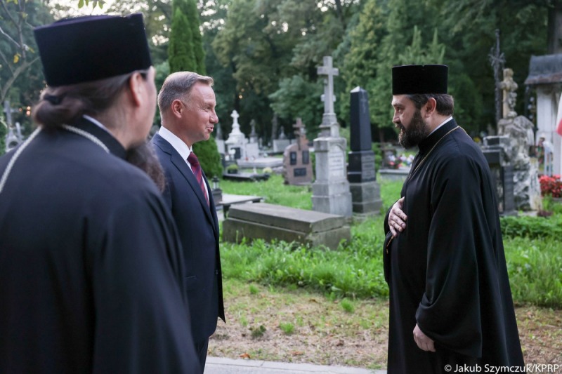 Prezydent RP na Cmentarzu Prawosławnym na Woli