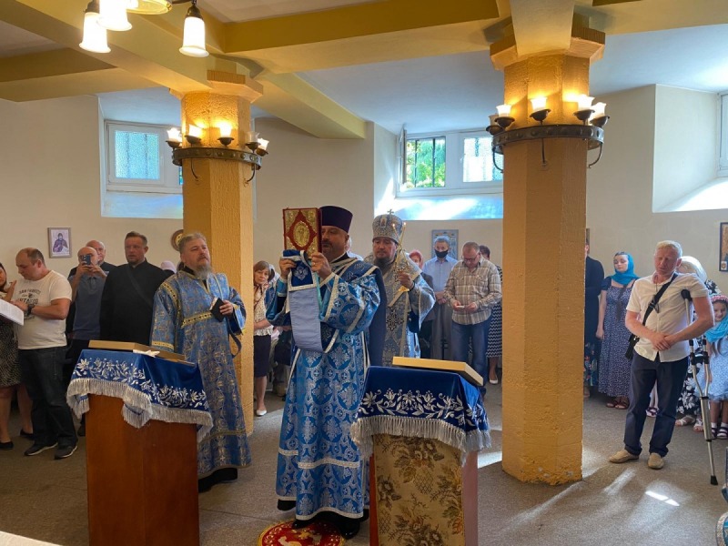 Uroczystości oświęcenia krzyża i placu pod budowę Cerkwi w Opolu