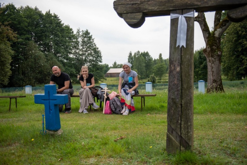 Pielgrzymi w drodze na świętą Górę Grabarkę