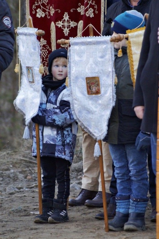 Poświęcenie kamienia węgielnego pod budowę cerkwi w Karakulach