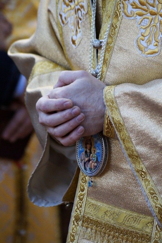 Poświęcenie kamienia węgielnego pod budowę cerkwi w Karakulach