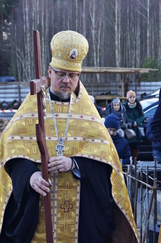 Poświęcenie kamienia węgielnego pod budowę cerkwi w Karakulach