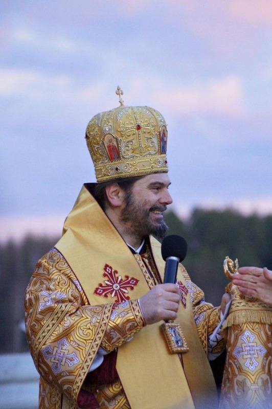 Poświęcenie kamienia węgielnego pod budowę cerkwi w Karakulach