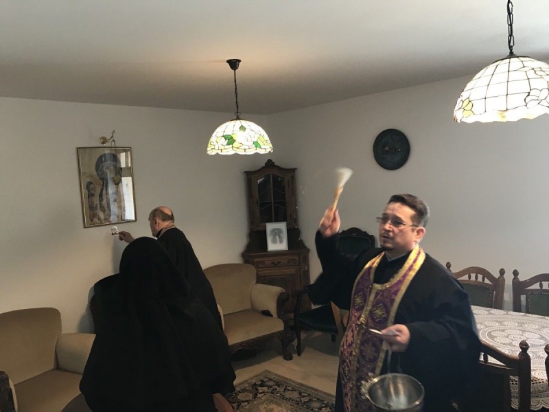 Poświęcenie nowego budynku monasteru w Turkowicach