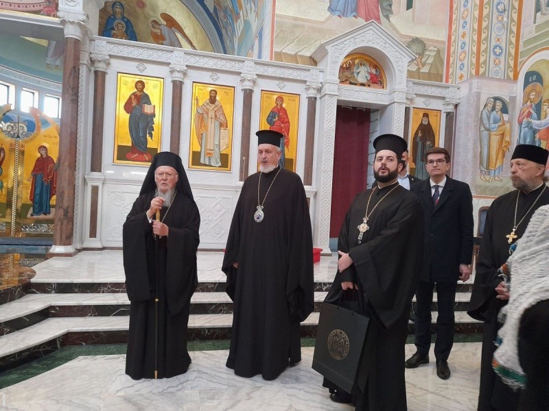 Patriarcha Bartłomiej I w warszawskiej świątyni  Hagia Sophia