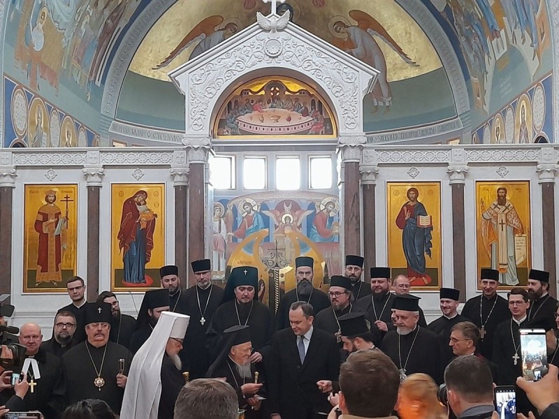 Patriarcha Bartłomiej I w warszawskiej świątyni  Hagia Sophia