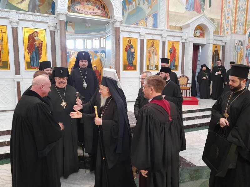 Patriarcha Bartłomiej I w warszawskiej świątyni  Hagia Sophia