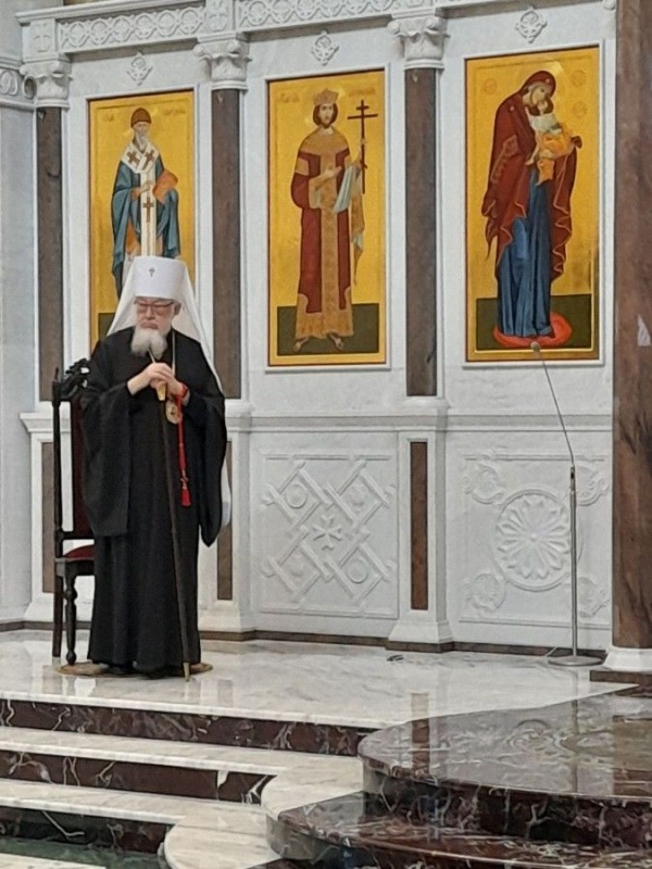 Patriarcha Bartłomiej I w warszawskiej świątyni  Hagia Sophia