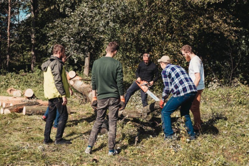 Modlitewne spotkanie studentów w jabłeczyńskim monasterze