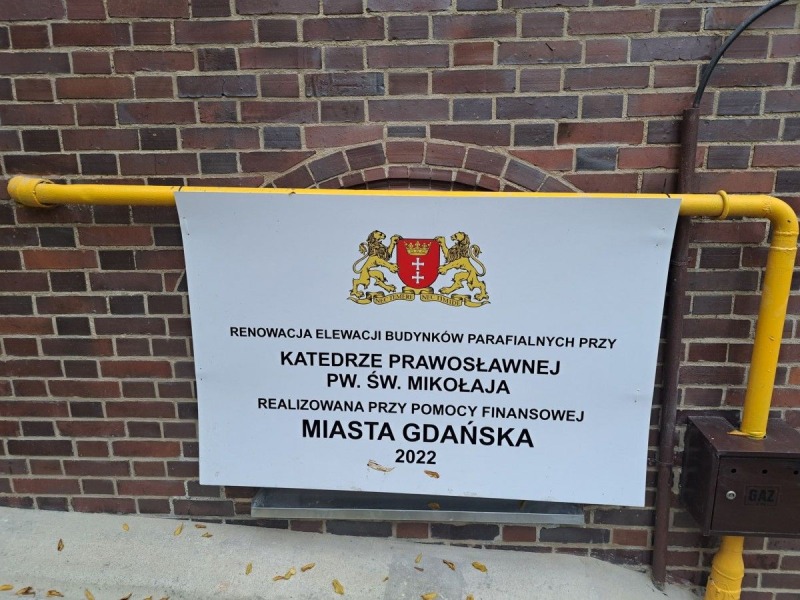 Renowacja elewacji przy katedrze św. Mikołaja w Gdańsku