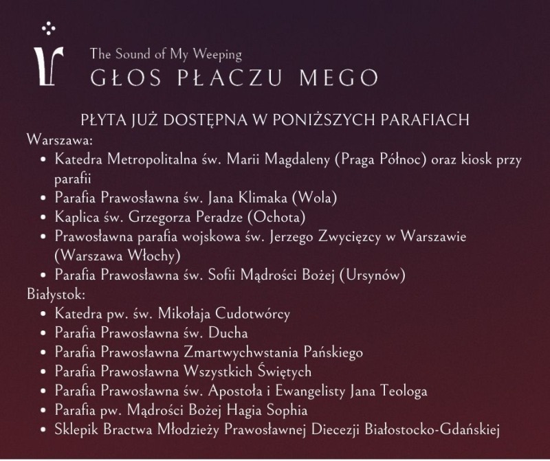 Nowa płyta Zespołu Muzyki Cerkiewnej "Varslavia"