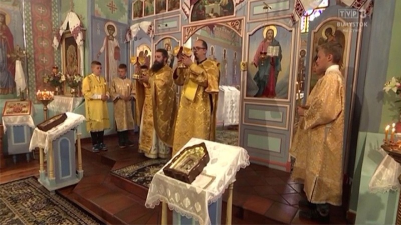 Liturgia prawosławna z cerkwi pw. Zaśnięcia Najświętszej Maryi Panny w Zimnej Wodzie