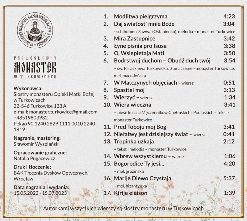 Nowa płyta CD sióstr z Turkowic – „W drodze ku Bogu”