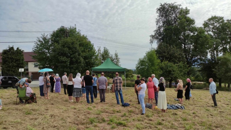 Pierwsza Liturgia Święta na działce parafii w Bielsku-Białej
