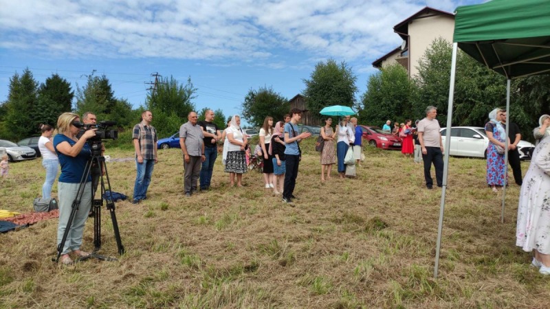 Pierwsza Liturgia Święta na działce parafii w Bielsku-Białej