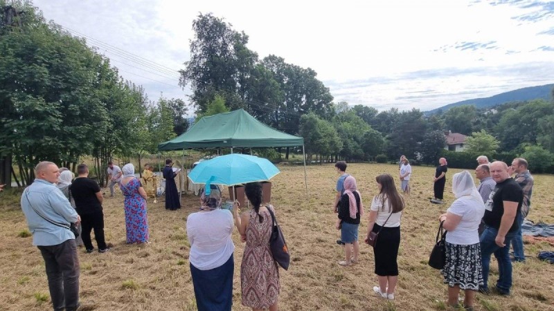 Pierwsza Liturgia Święta na działce parafii w Bielsku-Białej