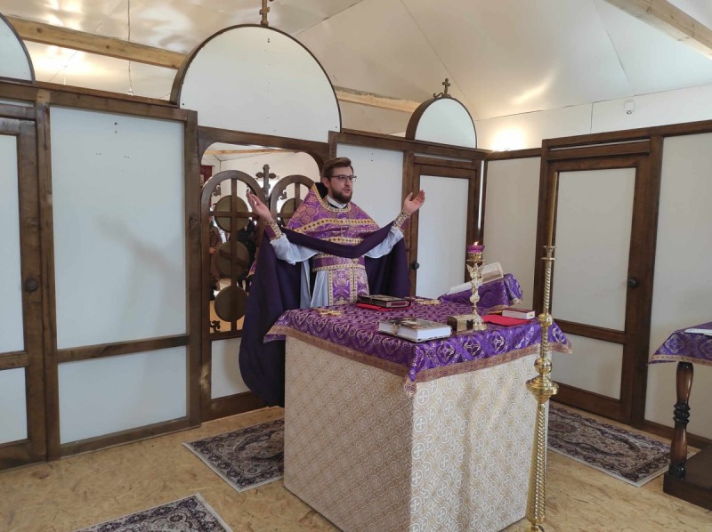 Pierwsza Liturgia Święta w tymczasowej cerkwi w Bielsku-Białej