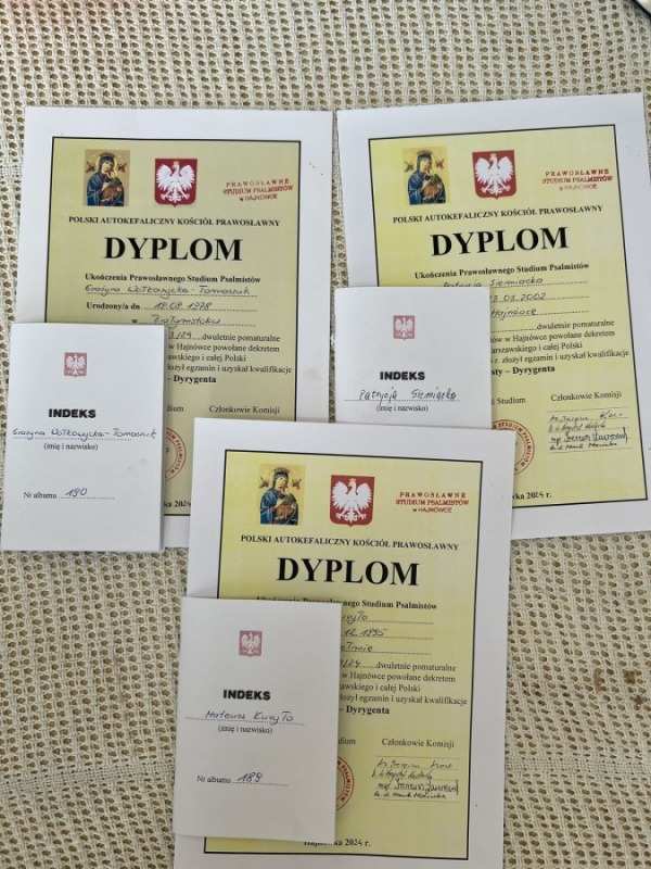 Zakończenie roku w Prawosławnym Studium Psalmistów w Hajnówce