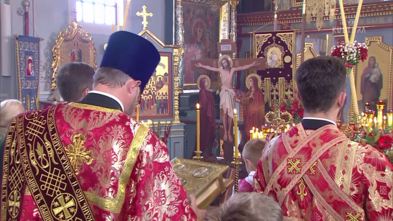 Liturgia prawosławna z cerkwi Podwyższenia Krzyża Pańskiego w Horostycie