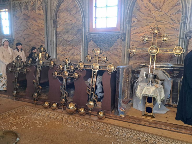 Poświęcenie krzyży na cerkiew na Górze Jawor