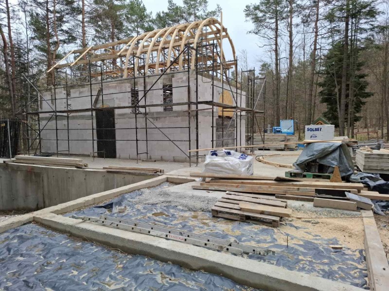 Poświęcenie krzyży na cerkiew na Górze Jawor