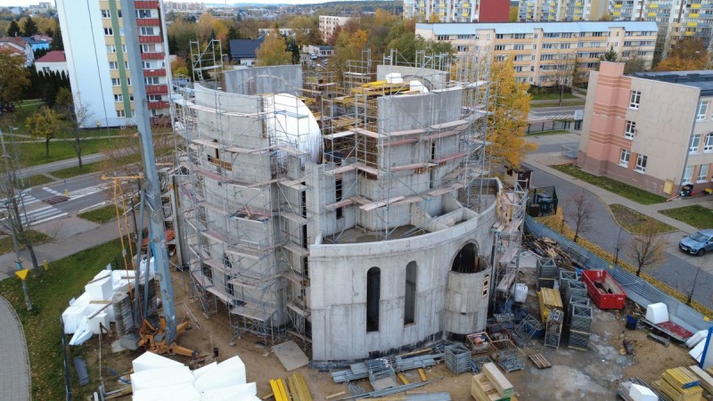 Z postępu prac nad budową cerkwi św. Atanazego Brzeskiego w Białymstoku