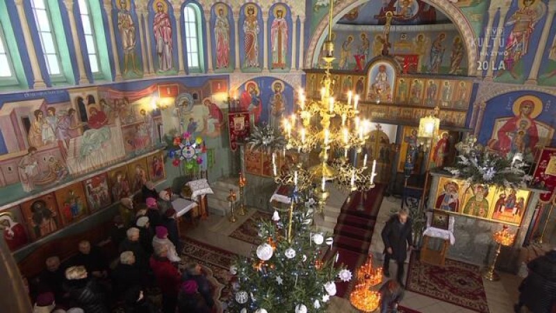 Liturgia prawosławna w cerkwi w Boratyńcu Ruskim