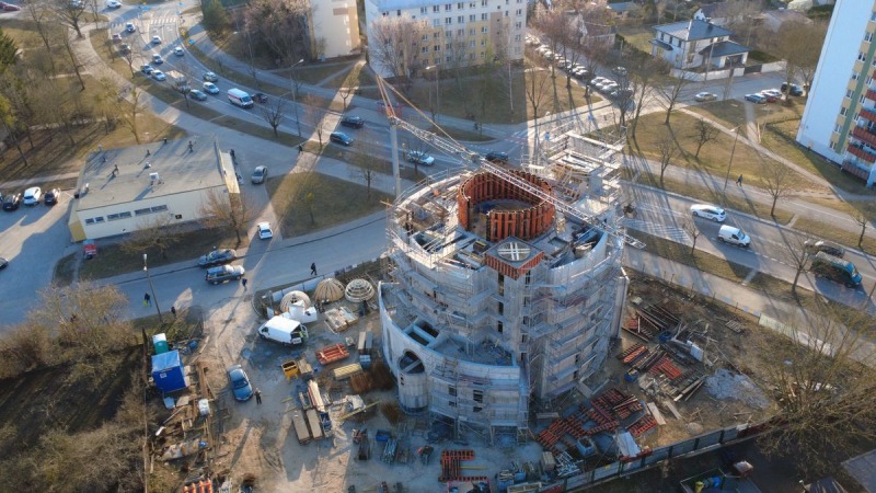 Postęp budowy cerkwi św. Atanazego Brzeskiego na Białostoczku