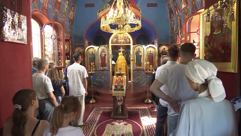 Liturgia prawosławna w cerkwi w Sokołowsku