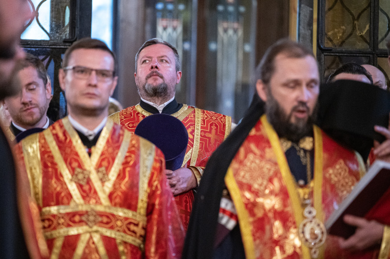 Obrzęd wyniesienia i podwyższenia św. Krzyża w stołecznej katedrze
